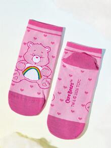 SHEIN X Care Bears 6雙愛心與熊圖案襪子，送給心愛之人的禮物 - 雜色 - 查看 10