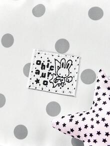 ROMWE Anime Academy Gray-White Polka Dot Printed Backpack With Star Decoration, Multi-Pocket Pain Bag, Large-Capacity Backpack, Suitable For School, Commuting, Et - Gray polka dot - View 3