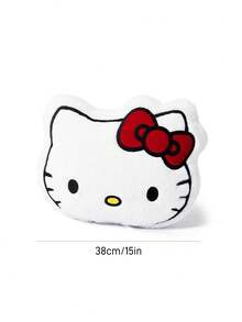HELLO KITTY AND FRIENDS | SHEIN وسادة ديكورية بشكل كرتوني لطيف، قطعة واحدة، يمكن استخدامها مع الأريكة والسيارة - أبيض - مشاهدة 7