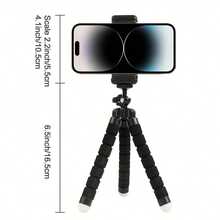 Teckwe Flexible Phone Tripod, Bendable Tripod, Mini Handheld Camera Tripod, Portable Travel Tripod For Live Video Recording - Black - View 11