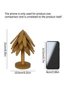Nordic‑Style Tree‑Shaped Wooden Storage Rack With Vertical Storage Support, A Decorative Piece For Desktops - multicolor - View 3