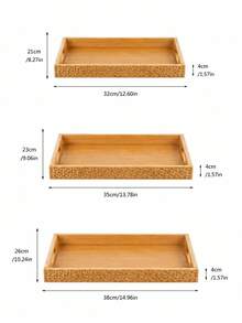 Khay gỗ óc chó hình chữ nhật dùng cho gia đình và khách sạn, khay trà, khay trái cây, khay bánh mì và dimsum - Nhiều màu - Xem 9