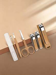 Haus Hana Splash‑Proof Nail Clipper Set, Premium Portable Box Manicure Kit With Ear Pick, Nail Care Tool Set - Multicolor - View 4