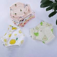 Sweet Fruit And Vegetable Pattern Baby Training Diapers, Thickened Absorbent Inner, Infant And Toddler Toilet Practice Can Be Repeated To Clean Diaper - Multicolor - View 7