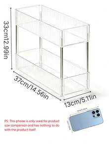 1pc Bathroom Shower Caddy, Freestanding Movable Vanity, Bathroom Rolling Cart, Gap Storage Rack For The Toilet. - Multicolor - View 3