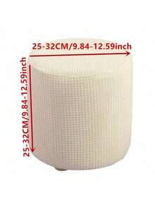 Round Stretch Ottoman Cover, Elastic Spandex Furniture Protector, Non-Slip Soft  Stool Slipcover For Living Room Bedroom Home Office - Multicolor - View 2