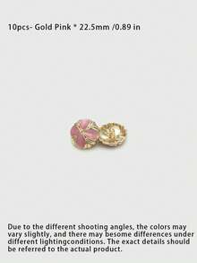 1 Pack 10 Pieces Irregular Metal Buttons Colorful Four‑Leaf Clover And Flower Shaped Fasteners For Women Wool Overcoat Sweater Suit Outerwear Sewing Accessories - 10pcs - View 14