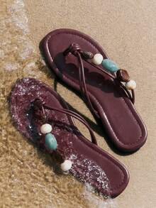 Grefit Womenheeledsandals - Burgundy - View 1
