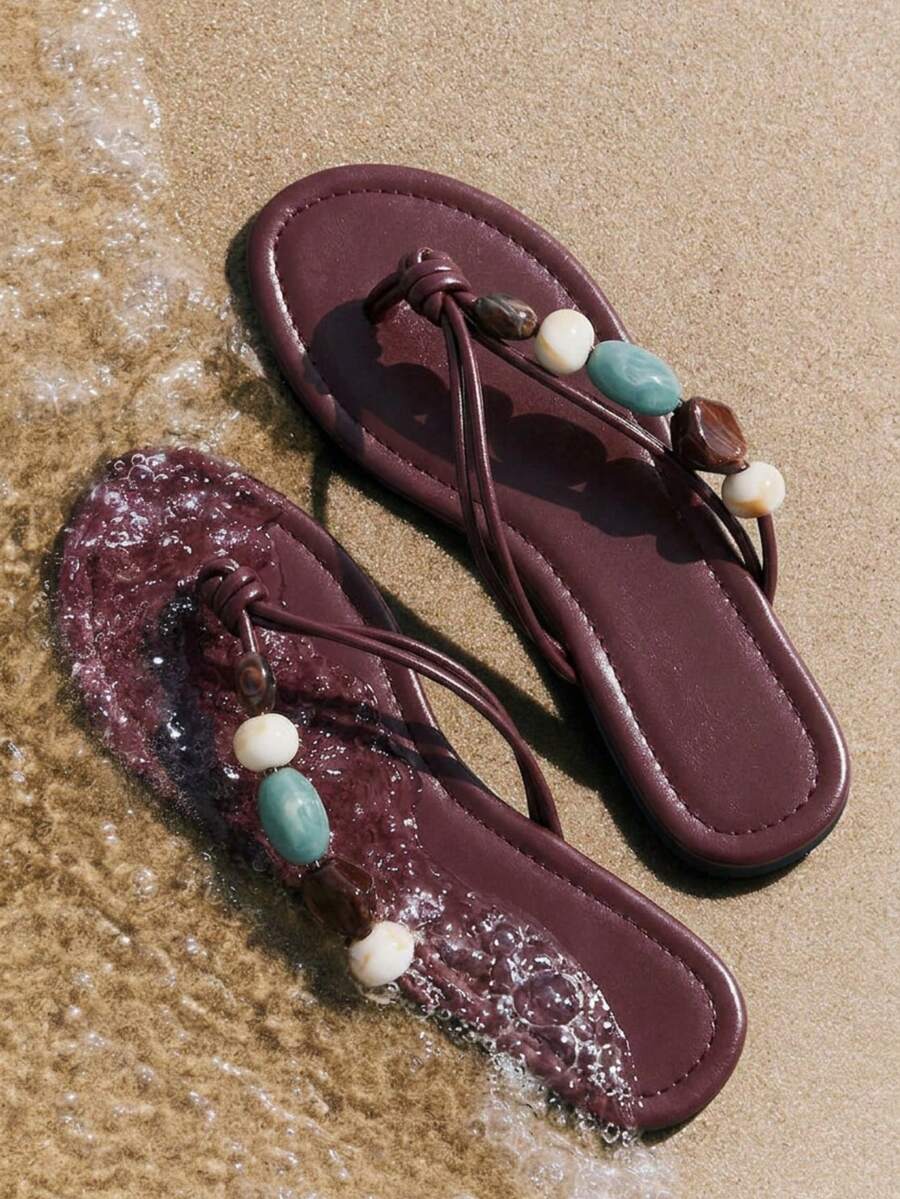 Grefit Womenheeledsandals - Burgundy - View 1