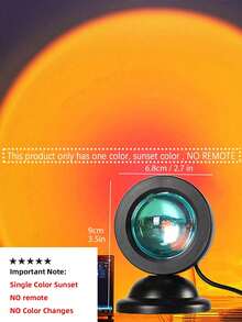 1‑Pack Single‑Color Sunset Lamp, USB Powered, Ideal For Festival, Party, Night Light Decoration, Photography, Home Decor, Wall Decoration, Projection Lighting - Multicolor - View 4