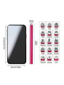Nail Art Stamping Pen Set - A Simple DIY Nail Design Set That Can Be Used For Dotting And Drawing. It Features Fragrance-Free Stamping Tools, Making It Suitable For Women And Girls. - Red - View 3