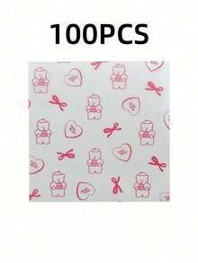30/60 Pieces Grease-Resistant Paper With Little Bear And Fionka Prints, Decorative Bread Paper Suitable For Desserts And Sandwiches, Food Display Paper, Perfect For Homemade Bread And Parties - Multicolor - View 13