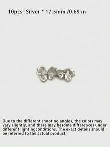 1 Pack 10 Pieces Three‑Dimensional Bow Shaped Metal Buttons Rhinestone Embedded Decorative Fasteners For Women Suits Coats Tops Dresses Hand Sewing Clothing Accessories - 10pcs - View 15