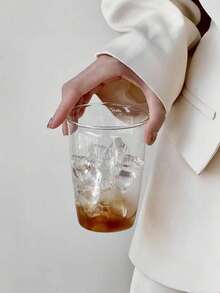 Haus Hana 1 Piece Simple & Premium Transparent Glass Cup, Creative Coffee, Milk, And Beverage Cup - Clear - View 11