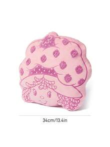 Strawberry Shortcake X SHEIN 1pc-Cute Strawberry Shaped Decorative Pillow, Can Be Used On Sofa, Car - Baby Pink - View 3