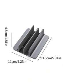 Cirelle 1Pc Laptop Storage Stand, Vertical Stand, Compatible With Macbook And Laptops Up To 17.5 Inches, Upright Storage Rack, Tablet Support Stand, Suitable For Back-To-School Season - Multicolor - View 10