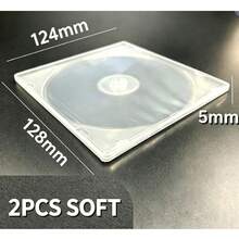 2/5/10 Pcs/Set Square CD Cases, Single Disc Plastic DVD Cases, PS DVD Disc Storage Boxes, CD Album Organizer Cases, Recording Boxes, Mini Storage Cases - White - View 13