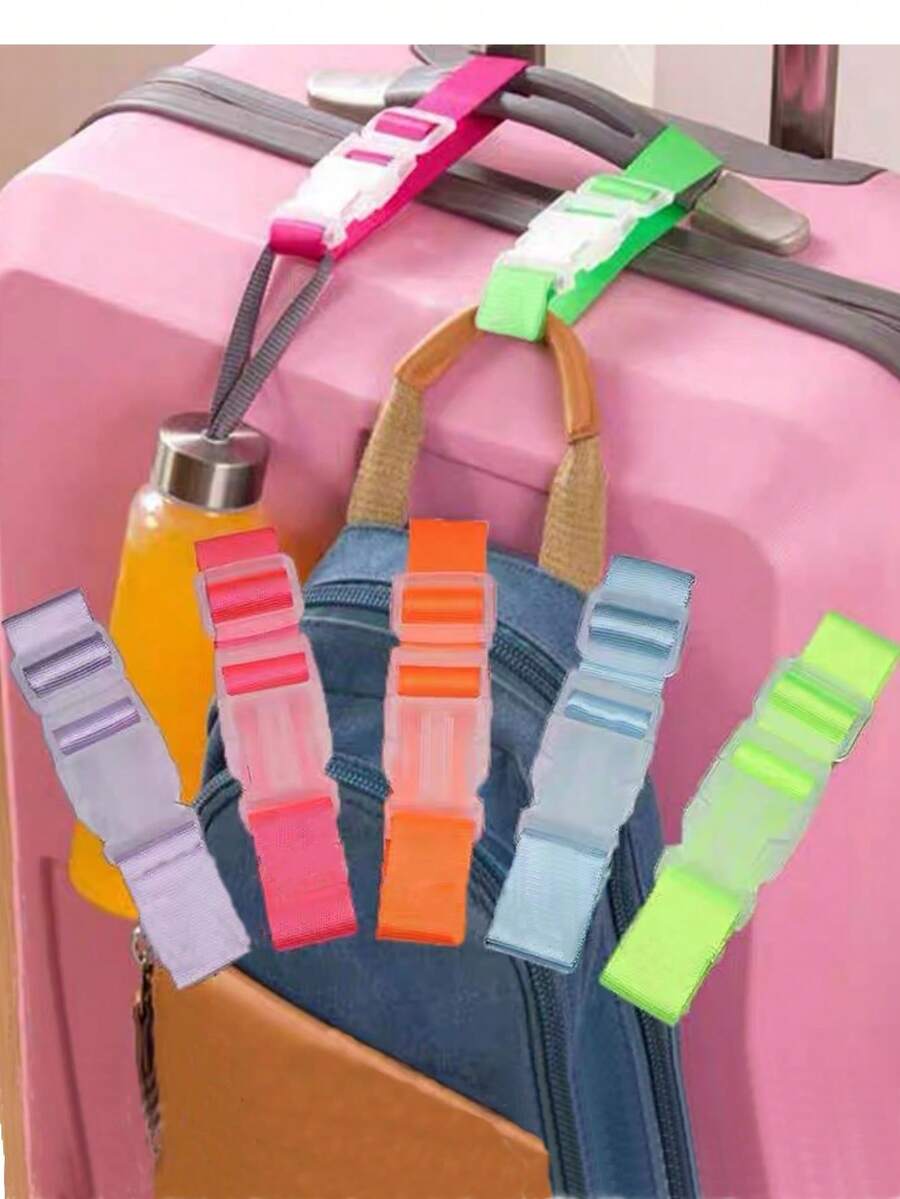 Found Favorite 1/2/5 Colored Luggage Straps, Portable And Adjustable Luggage Security Straps For Use On Trips; Travel Accessories That Are Easy To Carry. - Multicolor - View 1