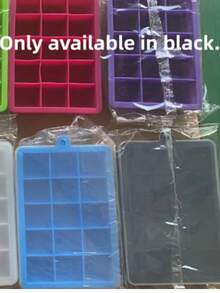 1Pc 15‑Cell Food‑Grade Silicone Square Ice Cube Tray, Easy‑Release Non‑Stick Ice Mold For Clear Even Ice Cubes, For Drinks, Cocktails & Coffee, Multi‑Grid Freezer Kitchen Gadget, Ideal For Home, Bar,Back‑To‑School Season Daily Beverage Cooling Use - Black - View 7