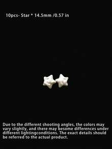 1 Pack 10 Pieces White Irregular Pearl Heart And Star Shaped Buttons Premium Decorative Fasteners For Sweater Cashmere Coat Outerwear Sewing Accessories - 10pcs - View 12