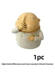Joivida 1Pc Playful Figure Resin Ornament, Cute Boy & Girl Statue With Distinctive Poses, Perfect For Bathroom, Bedroom Or Study Decoration, Creative Handmade Craft For Interior Styling - multicolor - View 16