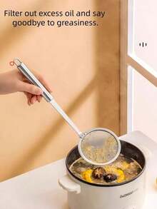 1pc 304 Stainless Steel Filter Net, Ultra-Fine Home Juicer Filter, Strainer, Oil Residue Separator, Kitchen Colander, Cuisine, Home Decor, Passoire, Summer, Kitchen Utensils, Kitchen Sieve, Kitchen Accessories, Essential Kitchen Tools Gift For Home - Multicolor - View 12
