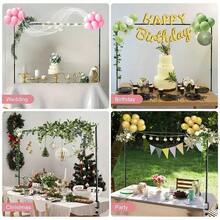 1 Set Sturdy Adjustable Metal Balloon Arch Stand Kit Tabletop Heavy-Duty Frame, Reusable Easy Assembly Balloon Garland Backdrop Decor For Wedding Birthday Graduation Baby Shower Outdoor Party Photo Booth Decoration - Multicolor - View 9
