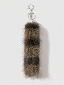 ROMWE Kawaii 1 Creative Versatile Personalized Multi-Color Simulation Beast Tail Raccoon Print Tiger Print Leopard Print Animal Tail DIY Keychain Bag Pendant - Multicolor-4 - View 15