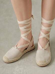 Styleloop Women's Rope Sole Bohemian Comfortable Fisherman Shoes Fall Shoes - Apricot - View 4
