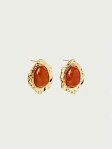 Glisma Resin Earrings (Random Pattern),Premium/Old Money/Classy,Sexy/Vintage,Summer/Beach/Prom/Party - Multicolor - View 2