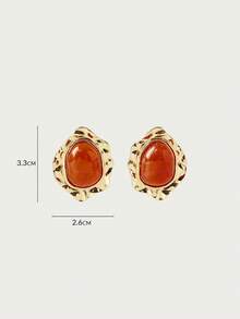 Glisma Resin Earrings (Random Pattern),Premium/Old Money/Classy,Sexy/Vintage,Summer/Beach/Prom/Party - Multicolor - View 6