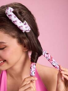 HELLO KITTY AND FRIENDS | SHEIN 6件組卡通印花免加熱捲髮工具套組 - 彩色 - 查看 6
