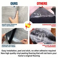 Haus Hana 1 Roll Vinyl Wood Grain Self-Adhesive Floor Sticker,3 Colors,40cm(15.7in),Free Installation Tools,Waterproof Anti-Slip Anti-Oil,Removable Cuttable,Renter Friendly For Bedroom Kitchen Bathroom RV Home Renovation - Fan pear wood - View 10