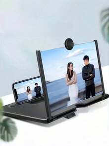 Mobile Phone Magnifier With Ultra-HD Lens - Universal Screen Magnifier For Phone To TV Viewing, Eye Protection, Anti-Glare, Hands-Free Landscape & Portrait Mode For Movies, Gaming, And Videos - Black - View 9