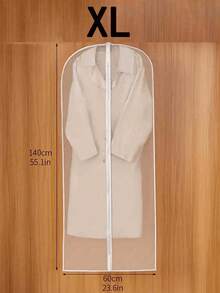Found Favorite 1/5/10 Pcs Transparent Garment Dust Cover Bags, Zippered Hanging Clothes Storage - Multicolor - View 8
