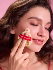 Strawberry Shortcake X SHEIN 6 Pieces Strawberry Shortcake  Printing Loose Powder Puff Super Soft Makeup Sponge, Facial Mixer For Dry Powder, Setting Use - Multicolor - View 7