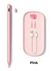 Teckwe 適用於 iPad 的觸控螢幕觸控筆，高靈敏度與精準電容式觸控筆，附 2 個可替換筆尖，USB-C 快充，防掌觸與傾斜感應 - 彩色 - 查看 8