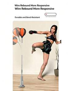 1pc Adjustable Boxing Sandbag, Sturdy Frame, Strong Suction Cup And Orange-Black Design-Indoor Agility Training Sandbag, Holiday Gifts (Christmas, Valentine's Day), Boxing, Reflex Training Aids, Dynamic Exercise Equipment, Durable Structure - Multicolor - View 7