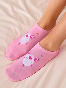SHEIN X Care Bears 6-Pack Bear Pattern Women's Invisible Socks - variegated - View 4