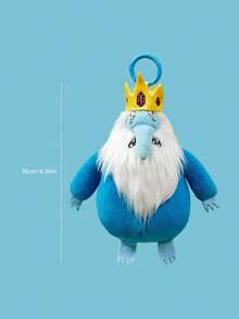 ADVENTURE TIME X POKOJA LAND ,A Co-Branded 3D Plush Keychain, Classic Design, Can Be Hung On Bags, Key Chains, Schoolbags, Etc., Suitable For People Of All Ages Including Teenagers And Adults. - Blue - View 6