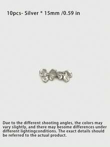 1 Pack 10 Pieces Three‑Dimensional Bow Shaped Metal Buttons Rhinestone Embedded Decorative Fasteners For Women Suits Coats Tops Dresses Hand Sewing Clothing Accessories - 10pcs - View 9