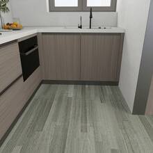 Haus Hana 1 Roll Vinyl Wood Grain Self-Adhesive Floor Sticker,3 Colors,40cm(15.7in),Free Installation Tools,Waterproof Anti-Slip Anti-Oil,Removable Cuttable,Renter Friendly For Bedroom Kitchen Bathroom RV Home Renovation - Fan pear wood - View 20