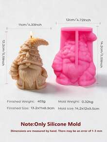 Christmas Gnome Hold Gingerbread Man Candle Mold Christmas Tree Gnomes Silicone Mould Soy Wax Concrete Soap Resin Casting Mold Festive Decor - various - View 17