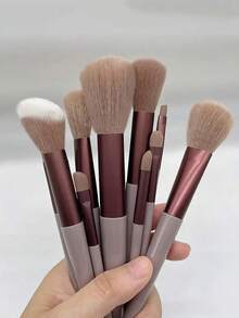 Soft And Fluffy, Professional Makeup Foundation Make-Up Brush, Loose Powder Brush, Eye Shadow Halo Dye Brush, Beauty Tools - Brown - View 3