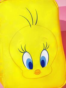 LOONEY TUNES X SHEIN Cartoon Travel Packing Cubes For Students/Adults, Storage Bags For Clothes/Cosmetics, 3 Styles, Sold Individually/Set, With Zipper & Handle - Yellow black gray - View 3