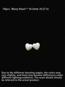 1 Pack 10 Pieces White Irregular Pearl Heart And Star Shaped Buttons Premium Decorative Fasteners For Sweater Cashmere Coat Outerwear Sewing Accessories - 10pcs - View 11