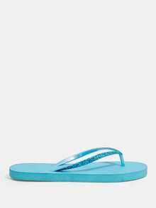Grefit CUCCOO Star Print Flat Thong Sandals, Suitable For Home, Beach & Outdoor Wear - Mint Blue - View 2