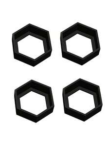 3/4Pcs Hexagon Floating Shelves, Nordic Wall Mount Storage Rack, Creative Geometric Decor Shelf For Living Room & Entryway - multicolor - View 10