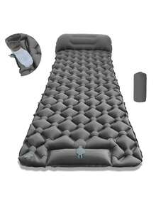 1pc Double Layer Inflatable Sleeping Pad – Built-In Air Pump, Ultralight Portable Waterproof Air Mattress For Camping, Outdoor Travel - Multicolor - View 16