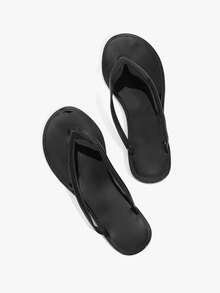 Grefit Candy-Colored Jelly Glue Flip-Flops, Integrated Molding Does Not Degumming, Soft Bottom Does Not Grind Feet And Is Easy To Rinse, Non-Slip Soft Bottom - Black - View 7